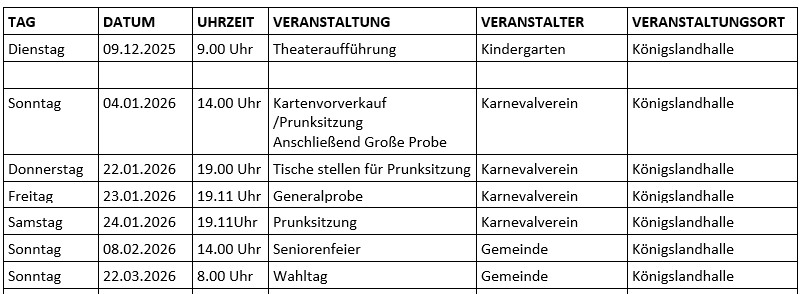 Veranstaltungen Stand 11_2025